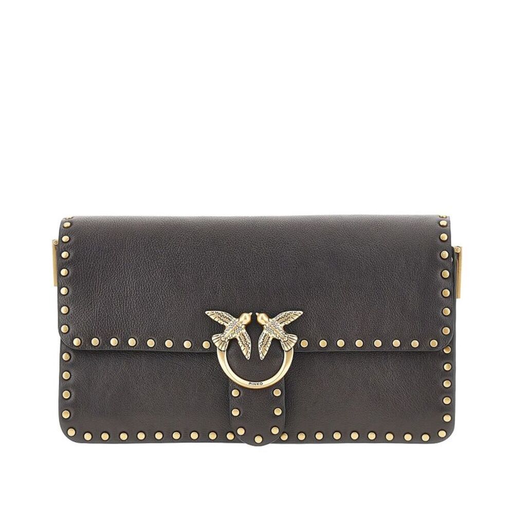 Pinko Women 'Love One Slouchy' Leather Bag With Studs